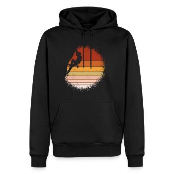 Vintage Escalade Retro Boulder - Sweat à capuche Premium bio Homme - noir - Devant - Nico (187cm)