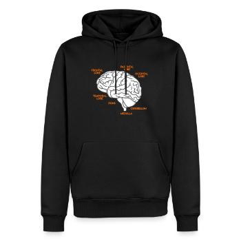 Medizin Studium Anatomie eines Gehirns Arzt - Männer Premium Bio Hoodie - Schwarz - Vorne - Nico (187cm)