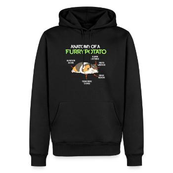 Anatomy of a Furry Potato Cobaye - Sweat à capuche Premium bio Homme - noir - Devant - Nico (187cm)