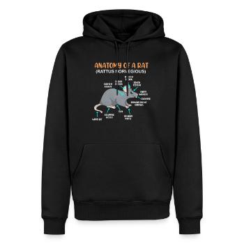 Anatomy of a Rat animal de compagnie Rat - Sweat à capuche Premium bio Homme - noir - Devant - Nico (187cm)