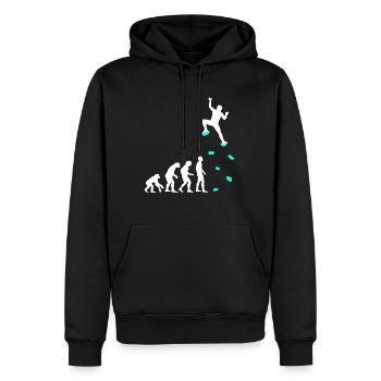 Climbing Evolution Climbing Handles Climbing Wall - Men’s Premium Organic Hoodie - black - Front - Nico (187cm)