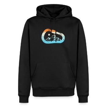 Kletter Karabiner Berge Bergsteigen Felsklettern - Männer Premium Bio Hoodie - Schwarz - Vorne - Nico (187cm)