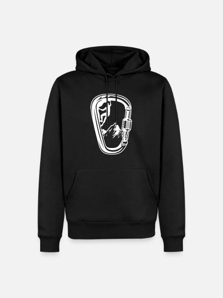 Escaladé rocheux Escalade libre Escalade - Sweat à capuche Premium bio Homme - noir