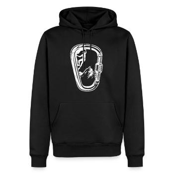Escalade Escalade Carabiner Montagnes Alpinistes - Sweat à capuche Premium bio Homme - noir - Devant - Nico (187cm)