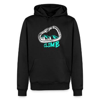 Klettersport Klettern Felsklettern Freiklettern - Männer Premium Bio Hoodie - Schwarz - Vorne - Nico (187cm)
