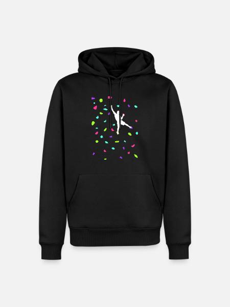 Poignées d’escalade Escalade Bouldern Boulderhalle - Sweat à capuche Premium bio Homme - noir