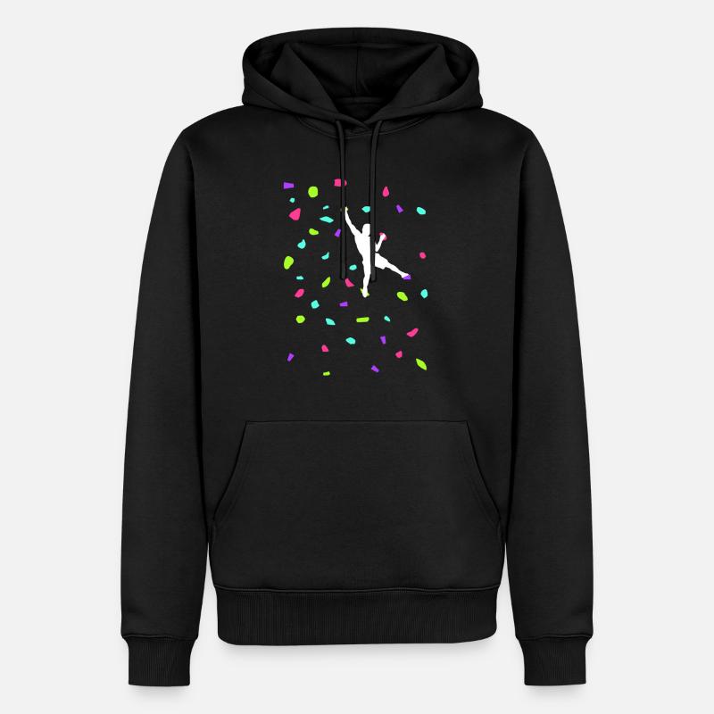 Poignées d’escalade Escalade Bouldern Boulderhalle - Sweat à capuche Premium bio Homme - noir