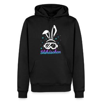 Skihäschen Apres-Ski Frauen Ski Spruch Skibrille - Männer Premium Bio Hoodie - Schwarz - Vorne - Nico (187cm)
