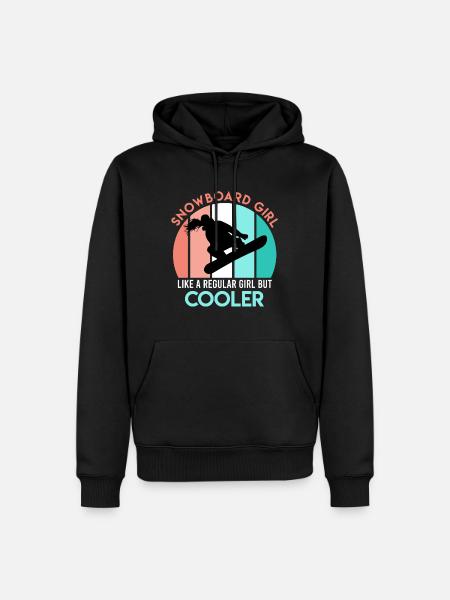 Women Snowboard Saying Snowboard Girl Boarder - Men’s Premium Organic Hoodie - black