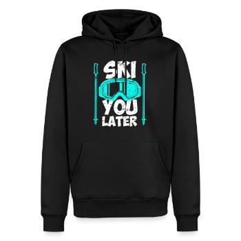 Ski you later Skifahrer Skiurlaub - Männer Premium Bio Hoodie - Schwarz - Vorne - Nico (187cm)