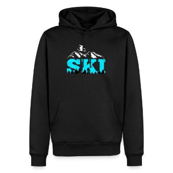 Skifahrer Ski Wintersport Ski - Männer Premium Bio Hoodie - Schwarz - Vorne - Nico (187cm)