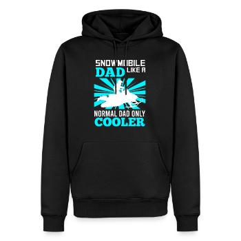 Motoneigiste cool père motoneige Snowmobile - Sweat à capuche Premium bio Homme - noir - Devant - Nico (187cm)