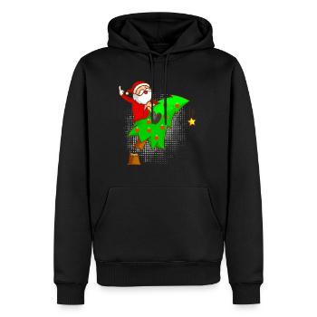 Anti Noël sapin Nikolaus Majeur - Sweat à capuche Premium bio Homme - noir - Devant - Nico (187cm)