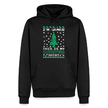 Gamer Christmas Shirt Weihnachten Gaming - Männer Premium Bio Hoodie - Schwarz - Vorne - Nico (187cm)