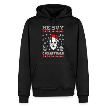 Heavy metal Christmas Noël Noël - Sweat à capuche Premium bio Homme - noir - Devant - Nico (187cm)