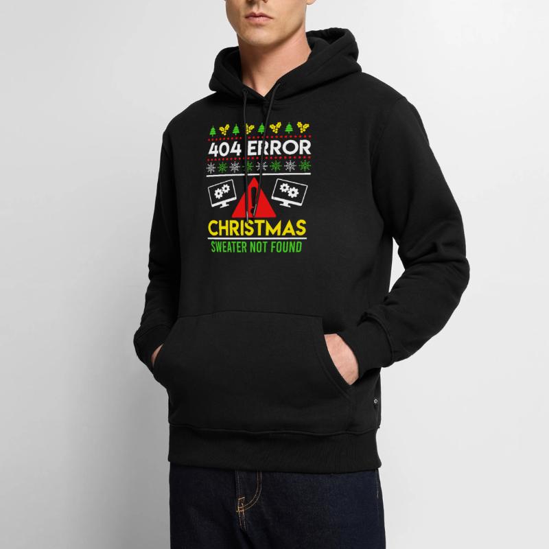 404 Error Ugly Chritsmas Coder Coder Coder Sweat à capuche Premium bio Homme
