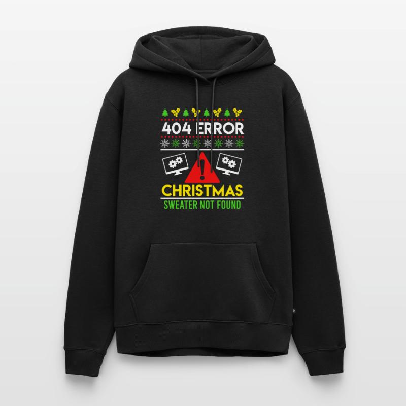 404 Error Ugly Chritsmas Coder Coder Coder Sweat à capuche Premium bio Homme