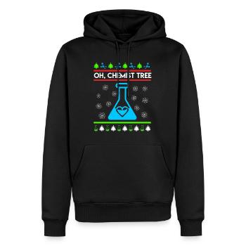Oh Chimiste Tree Chimie Étudiant Chimiste - Sweat à capuche Premium bio Homme - noir - Devant - Nico (187cm)