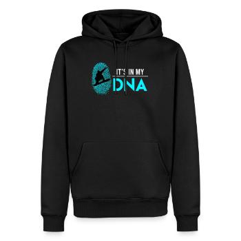 Boarder Snowboarder DNA Spruch Snowboard - Männer Premium Bio Hoodie - Schwarz - Vorne - Nico (187cm)