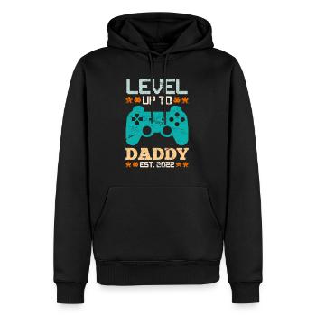 Level up to Daddy 2022 Gaming Père devenir papa - Sweat à capuche Premium bio Homme - noir - Devant - Nico (187cm)