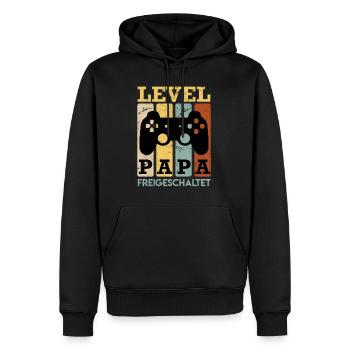 Gaming Vater werdender Papa 2022 Vatertag - Männer Premium Bio Hoodie - Schwarz - Vorne - Nico (187cm)