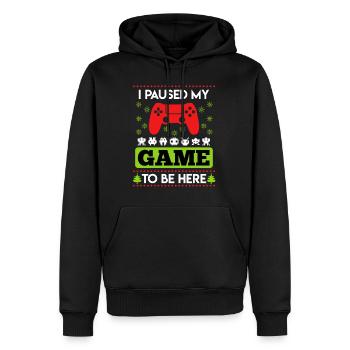 Gamer La veille de Noël Noël jeu sort - Sweat à capuche Premium bio Homme - noir - Devant - Nico (187cm)
