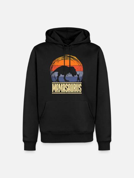 Förväntansfull Mama 2022 Mamasaurus Vintage - Ekologisk premiumluvtröja herr - svart