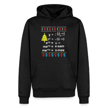Noël mathématiques mathématiques étudiant drôle - Sweat à capuche Premium bio Homme - noir - Devant - Nico (187cm)