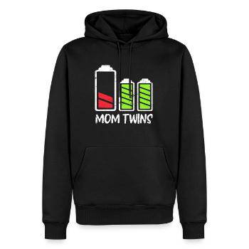 Energiegeladene Zwillinge Mama Zwillingsmutter - Männer Premium Bio Hoodie - Schwarz - Vorne - Nico (187cm)