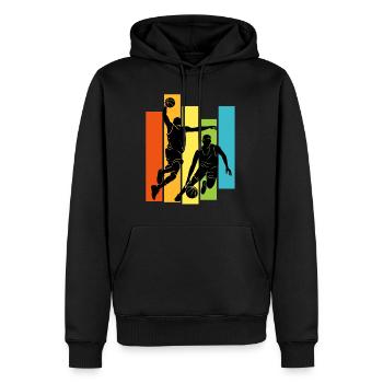 Dunking Basketball Basketballer - Männer Premium Bio Hoodie - Schwarz - Vorne - Nico (187cm)