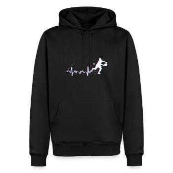 Pickleball Herzschlag Pickleball Joueurs - Sweat à capuche Premium bio Homme - noir - Devant - Nico (187cm)