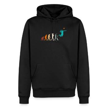 Volleyball servir Evolution Volleyball - Sweat à capuche Premium bio Homme - noir - Devant - Nico (187cm)