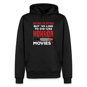 Dicton d’horreur pour les fans de films d’horreur - Sweat à capuche Premium bio Homme - noir - Devant - Nico (187cm)