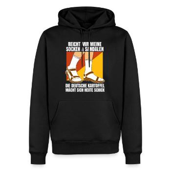 Typisch Deutscher Urlauber - Kartoffel Alman - Männer Premium Bio Hoodie - Schwarz - Vorne - Nico (187cm)