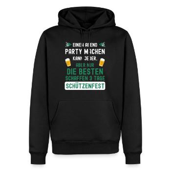 Schürtzenfest Spruch 3 tage Party für Schützen - Männer Premium Bio Hoodie - Schwarz - Vorne - Nico (187cm)