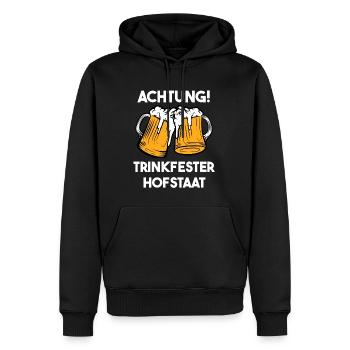 Schützenfest Hofstaat Spruch Bier Schützenkönig - Männer Premium Bio Hoodie - Schwarz - Vorne - Nico (187cm)