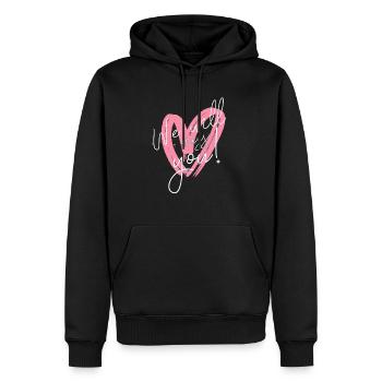 We will miss you - Abschied Spruch Herz Vermissen - Men’s Premium Organic Hoodie - black - Front - Nico (187cm)