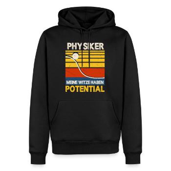 Physiker Witze Potential Spruch Physiklehrer - Männer Premium Bio Hoodie - Schwarz - Vorne - Nico (187cm)