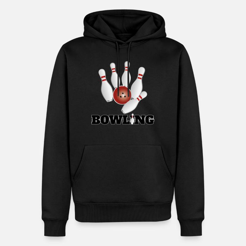 bowling - Sweat à capuche Premium bio Homme - noir