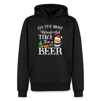 Beer Christmas - Männer Premium Bio Hoodie - Schwarz - Vorne - Nico (187cm)