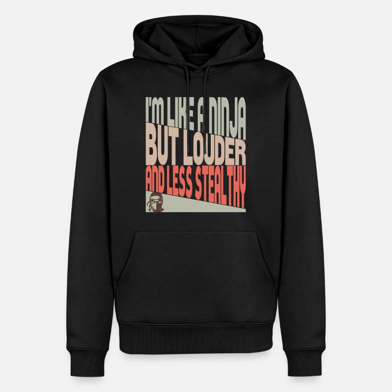 Wie ein Ninja - Männer Premium Bio Hoodie - Schwarz