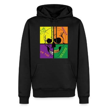 Crâne de l’Apocalypse - Sweat à capuche Premium bio Homme - noir - Devant - Nico (187cm)