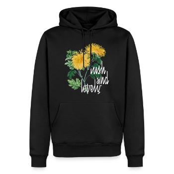 Lush and Lovely Chrysanthemen - Männer Premium Bio Hoodie - Schwarz - Vorne - Nico (187cm)