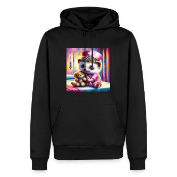 Niedlicher Igel im Pflegezimmer - Männer Premium Bio Hoodie - Schwarz - Vorne - Nico (187cm)