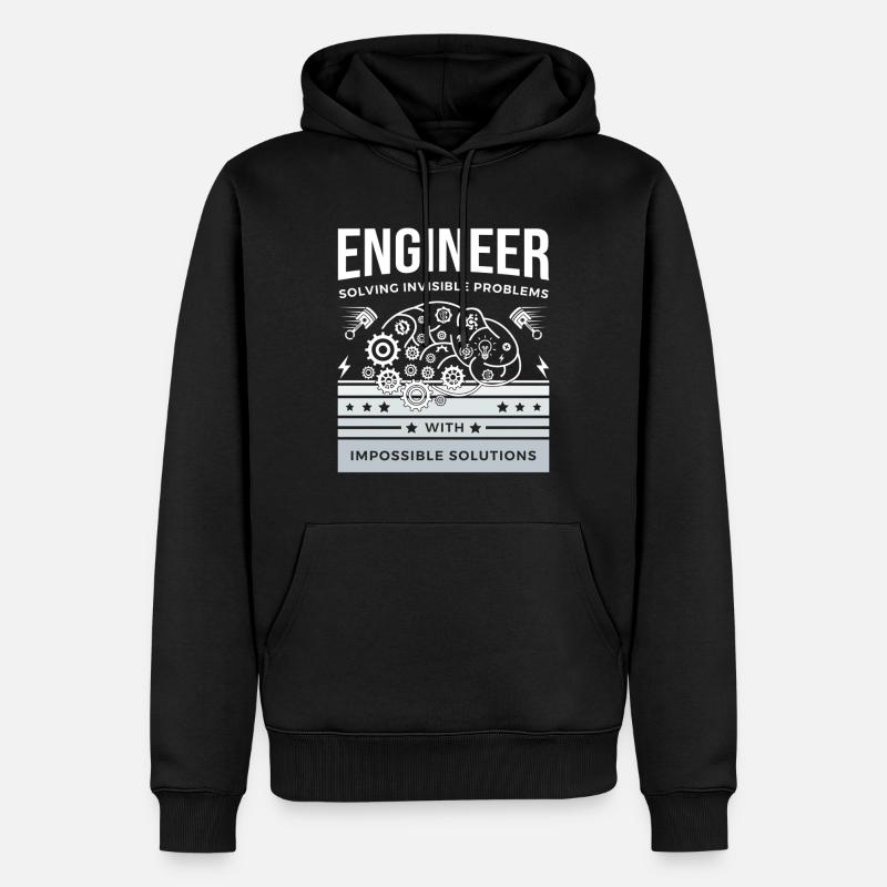ENGINEER – Solving Invisible Problems T-Shirt - Men’s Premium Organic Hoodie - black