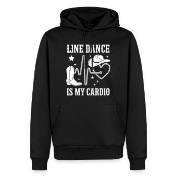 Style cardio en ligne - Sweat à capuche Premium bio Homme - noir - Devant - Nico (187cm)