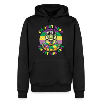 King Cake Mardi Gras Aligator - Männer Premium Bio Hoodie - Schwarz - Vorne - Nico (187cm)