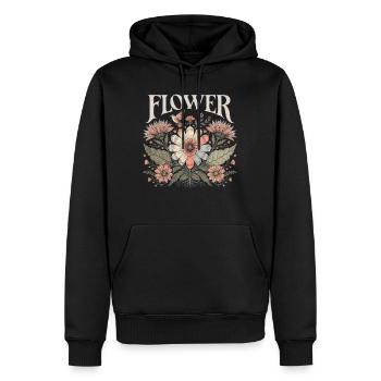Fleurs Fleurs Cadeau pour les femmes et la maman - Sweat à capuche Premium bio Homme - noir - Devant - Nico (187cm)