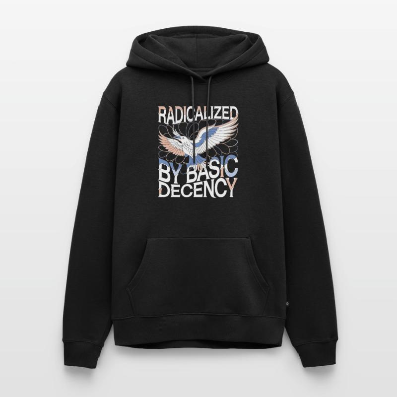 Radicalized by Basic Decency Statement Kunst Männer Premium Bio Hoodie