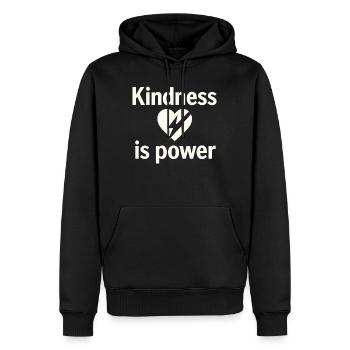 La compassion est le pouvoir du fragment du cœur - Sweat à capuche Premium bio Homme - noir - Devant - Nico (187cm)